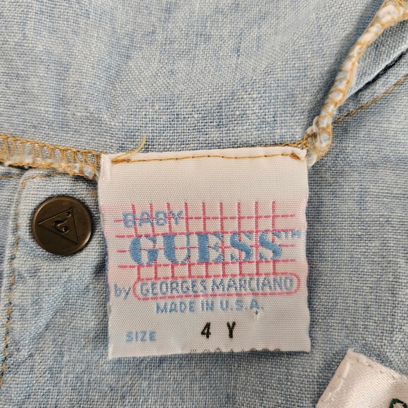 Vintage Baby Guess Georges Marciano Floral Puff Sleeve Shirt 4Y Made in USA - Picture 2 of 7